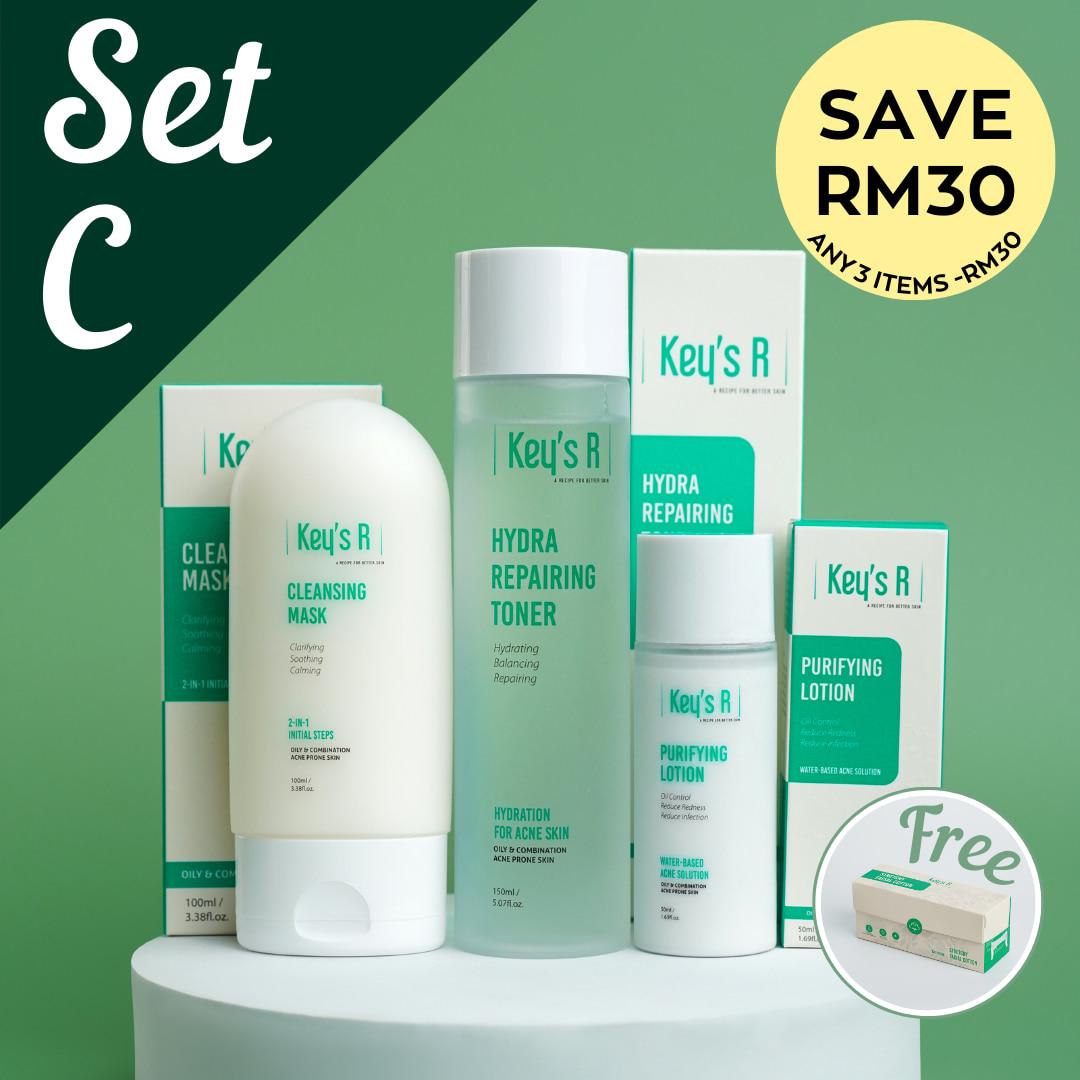 SET C - HYDRA ANTI-ACNE 3 STEPS SET - Image 1