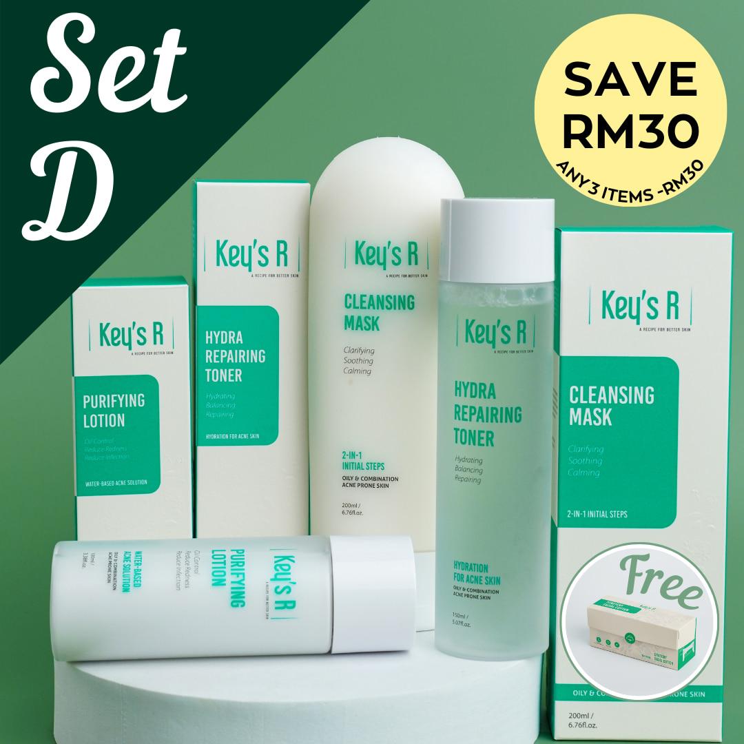 SET D - HYDRA ANTI-ACNE 3 STEPS SET - Image 1